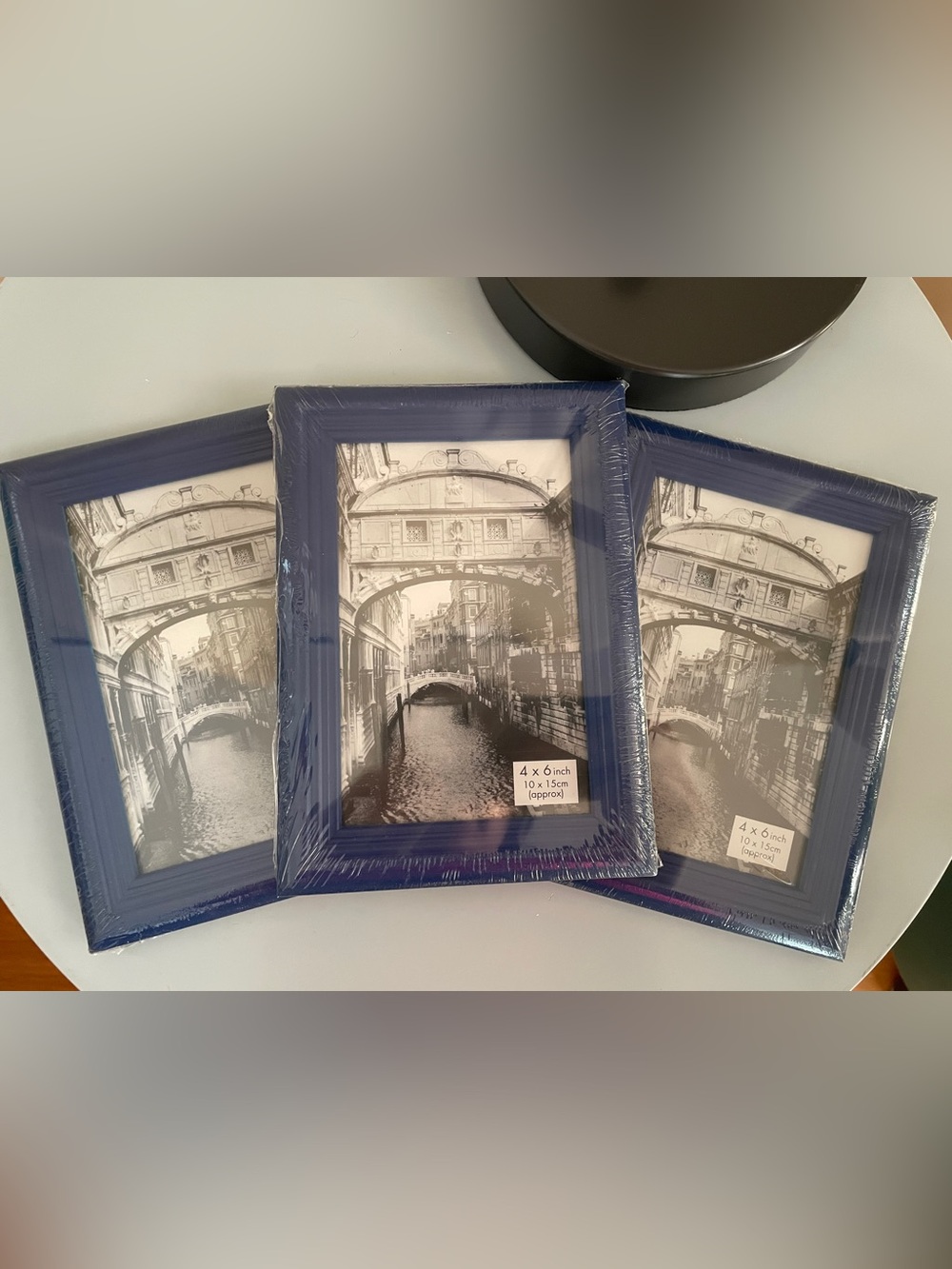 NEW set of 3 Navy Blue 4x6 Photo Frame — Sleek Accent Frame